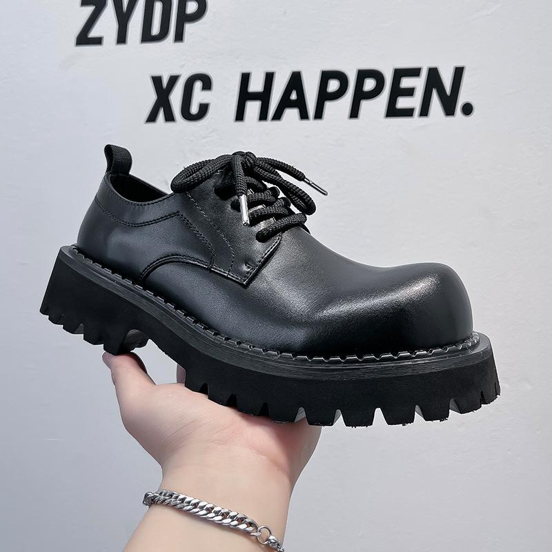 

Туфли Paris Derby мужские премиум минималистский стиль карбон черный большой нос кожаные туфли повседневные лоферы для поездок на работу 1032-A 44 чёрный