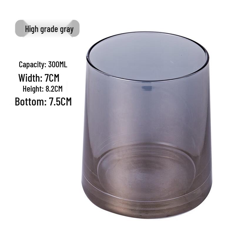 Smoke Grey Transparent Glass Drinking Tumbler Set