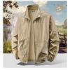 Mens Solid Color Loose Casual Breathable Outdoor Sports Thin Jacket Outerwear