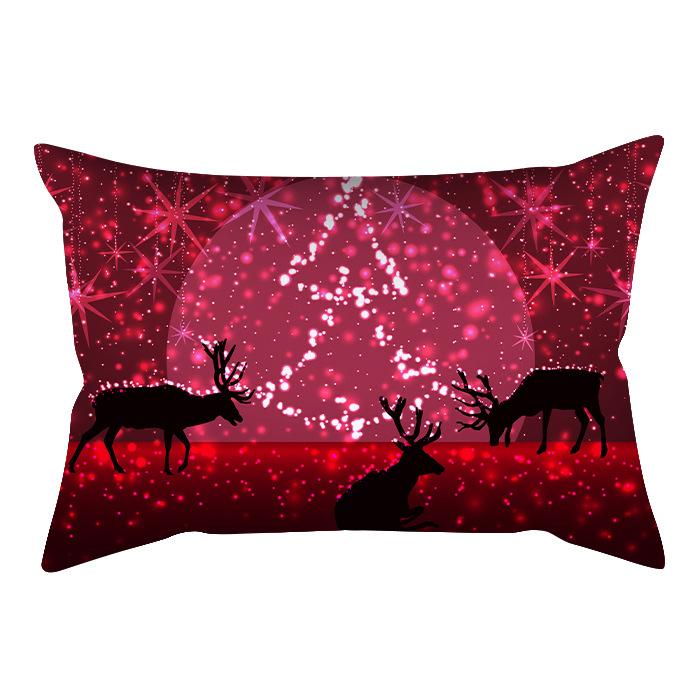 New Christmas Waist Pillow Case Long Pillow Pillow Golden Snowflake Home Cushion Cover