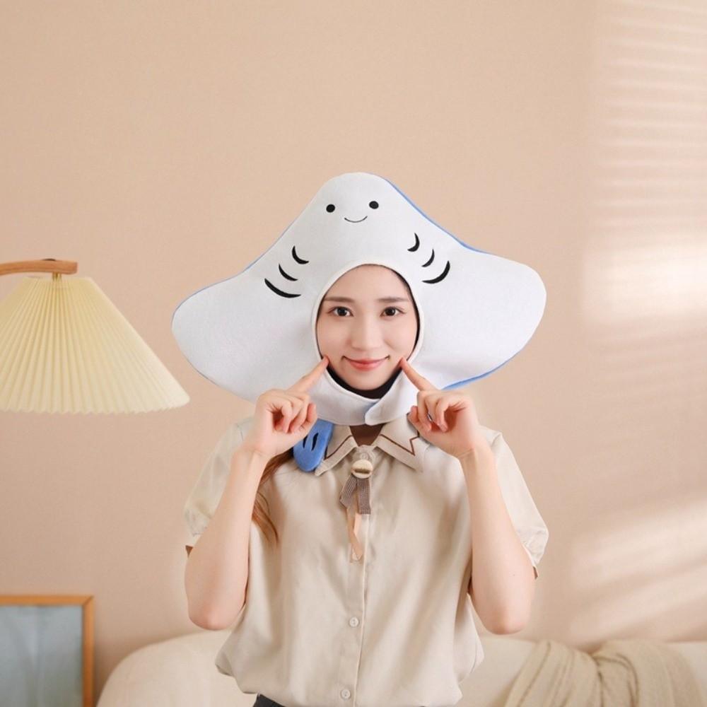 Funny Stingray Costume Hat Cute Performance Hat Cartoon Fish Headgear  Halloween Cosplay