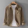 Retro-Cordhemdjacke für Herren – Langärmlig, lässige Frühlings-/Herbstmode