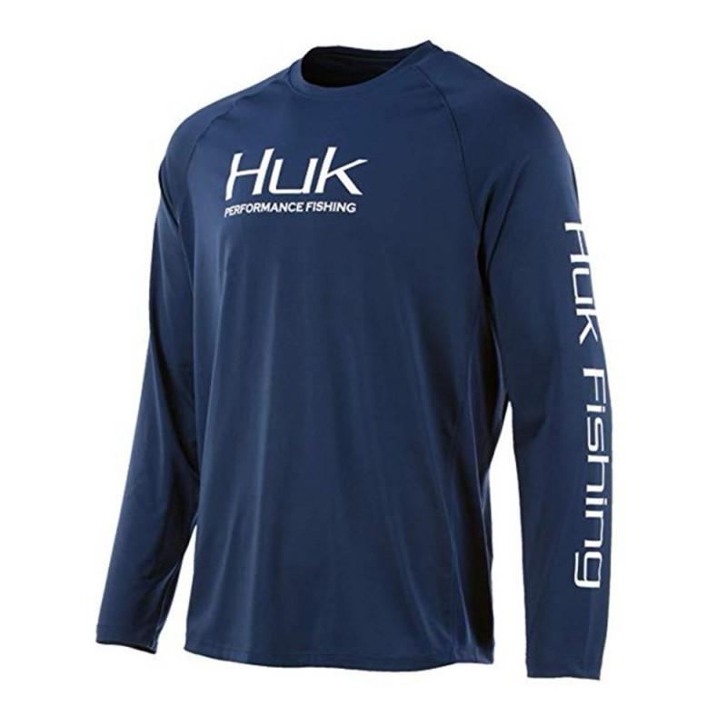 

HUK2024 Sunscreen Long-sleeved T-shirt Outdoor Fishing Quick-drying Breathable Round-collar Suit XXS