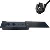 Slide Cover Single Pull Embedded Outlet 220V Standard Socket with 2 220V Ports and 2 USB Ports for Desk Installation
