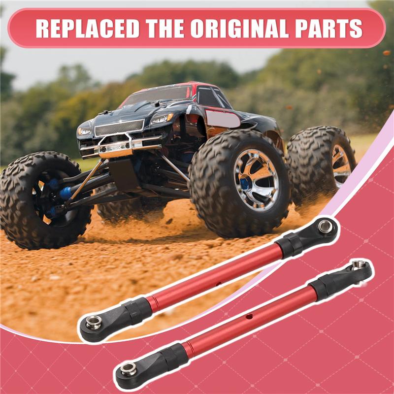 Adjustable Front & Rear Pull Rod Link Tie Rod Steering Rod for Slash/Hoss/Rustler/Stampede/4x4 Huanqi727