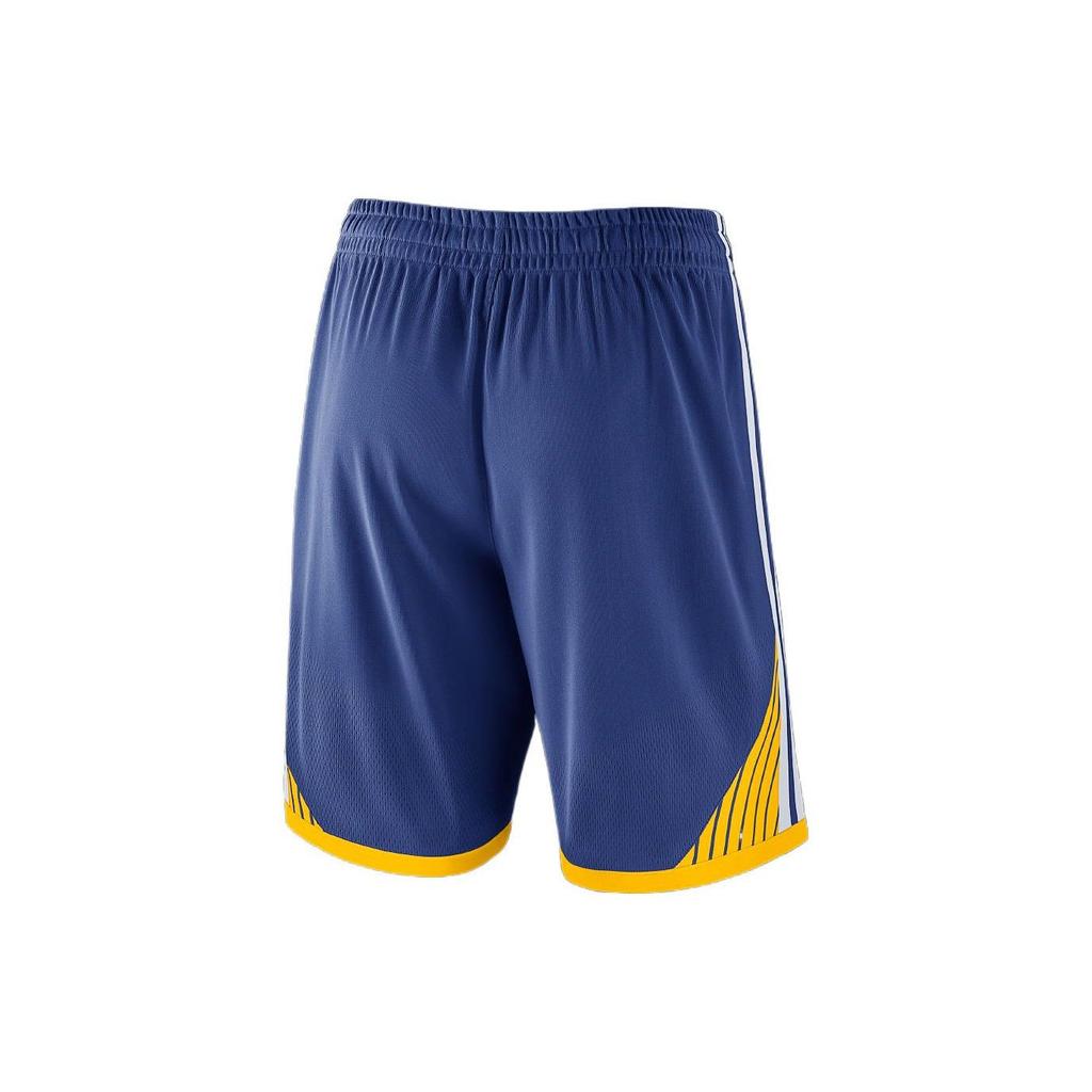 Nike NBA Color Block Logo Print Basketball Shorts AU Player Edition Golden State Warriors Men Shorts Blue 866383-495