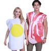 Halloween Eggs Bacon Couple Costume Set With Composite Material For Cosplay And Stage Performance