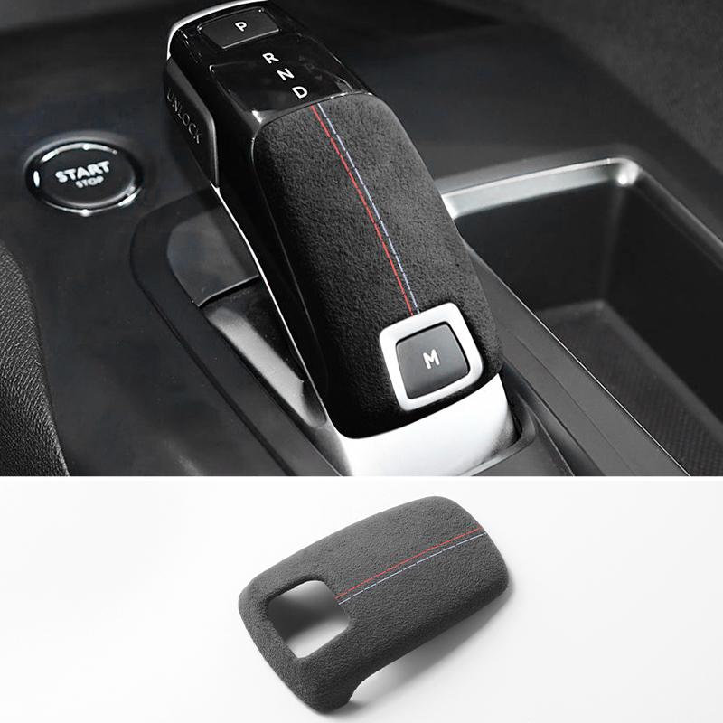 For Peugeot 508 2008 4008 5008 Gear Shift Knob Boot Cover Trim Stickers Made of Alcantara Car Premium Lnterior Tuning Accessory
