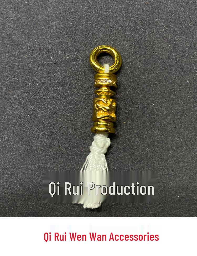 High-End Black Gold Dzi Inlay 108 Bead Pendant Necklace Accessory