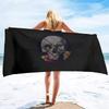 Cyberpunk Style Neon Microfiber Beach Towel, Extra Large Beach Towels Oversized, Lightweight Pool Towels,Quick Dry Bath Towels