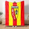 Racing Club Lens Crest Flannel Blanket, Soft Polyester, Modern Design, All-Season for Camping, Travel, Gifts for holidays or birthdays