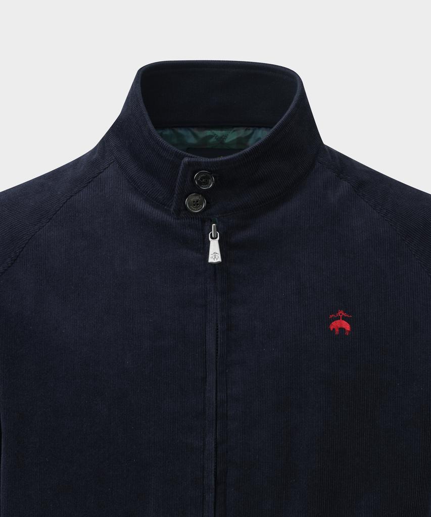 BROOKS BROTHERS Corduroy Harrington Jumper (Navy) (Bbopmbg302)