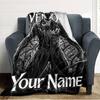 Name Custom Black-Venom Print Flannel Blanket High Quality Warm Comfortable Cover for All Seasons Perfect for Gifts Home Decor