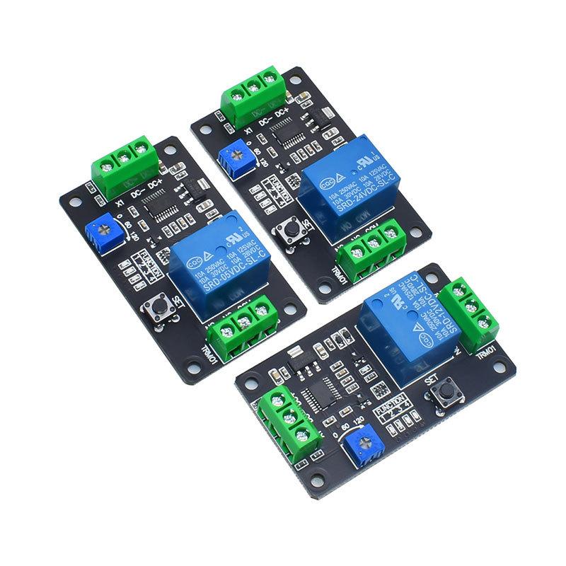 Adjustable Delay On Off Relay Module 1pcs Timing Control Self Locking Timer Switch for Alarm Systems Home Smart Devices