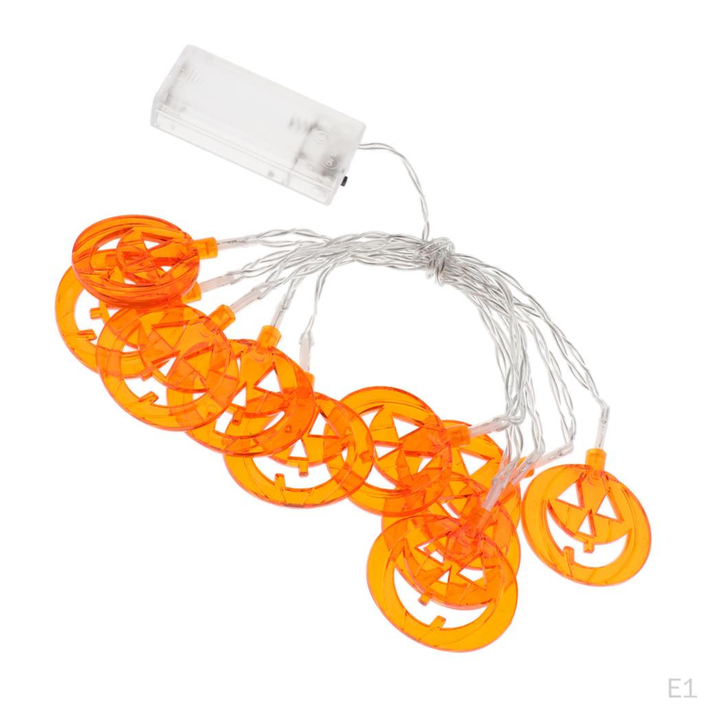 Warm White Pumpkin String Lights Holiday Hanging Decoration Garden Patio Bedroom