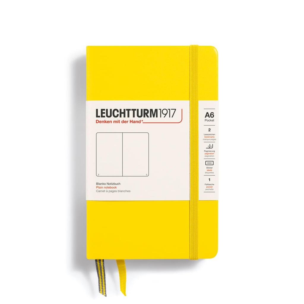 Leuchtturm A6 Notebook, Plain, Lemon, 344797, Officially Imported