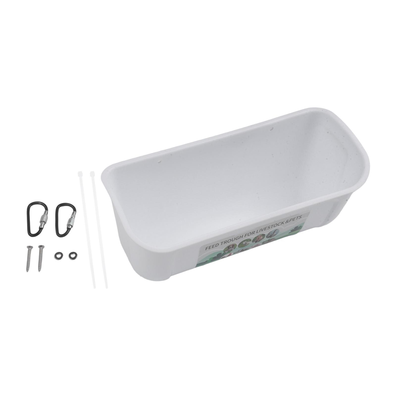 

Chicken Feed Basin Hanging Feed Trough Easy To Clean Material Large Capacity Feeder Easy To Clean Poultry Feeder Orange