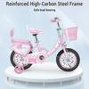 Rower dziecięcy 12-20 cali dla dziewczynek w wieku 3-13 lat z kółkami treningowymi, koszykiem, siatką ochronną i kółkiem Fash