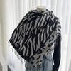 Scarf Female 1116 Autumn and Winter European and American Zebra Pattern Printing Tassel Imitation Cashmere Shawl Warm Scarf Wholesale