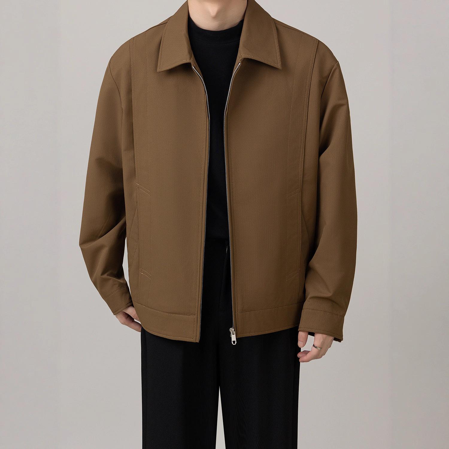 

Весенне-осенняя новая мужская куртка с лацканами, повседневная модная универсальная верхняя одежда, высококачественное пальто свободного кроя M