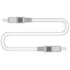 TOMOCA OFC Video Cable with RCA Plugs On Both Black VR-10 (10m) (3C-2V) Gold-Plated Ends,