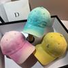 H standard fashion spray color baseball cap fashion personality hole washed cap outdoor casual riding hat