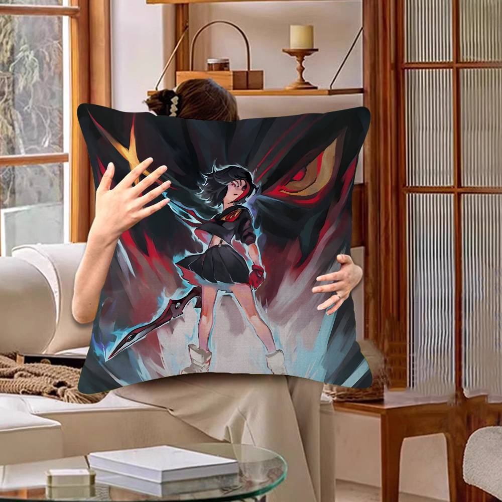 1pc Cool Anime K-KILL La KILL Vintage Cushion Cover Inches Farmhouse Decor Home Throw Pillow Covers for Couch Decorations