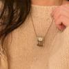 Retro Ethnischer Stil Keramik Schmetterlingsglocke Anhänger Halskette, Lange Cardigan Kette, Accessoires Set