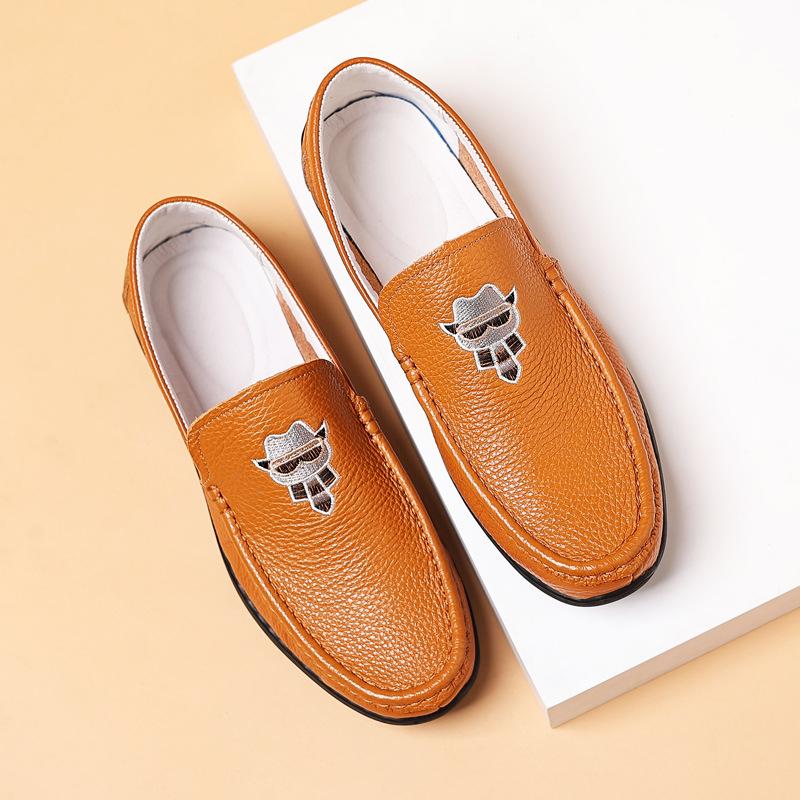 Summer New Men's Doudou Shoes Leather Casual Leather Shoes Men's Shoes Single Shoes Shoes