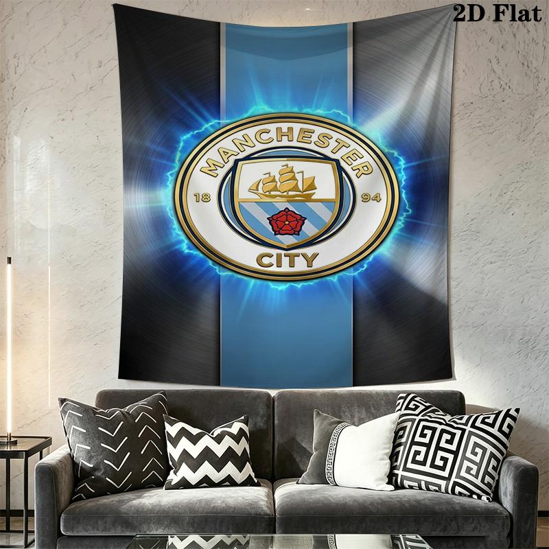 Manchester City Football Club Crest Bedding 1 Duvet Cover 2 Pillowcase Without Core Duvet Cover And Pillowcase Soft And Comfortable