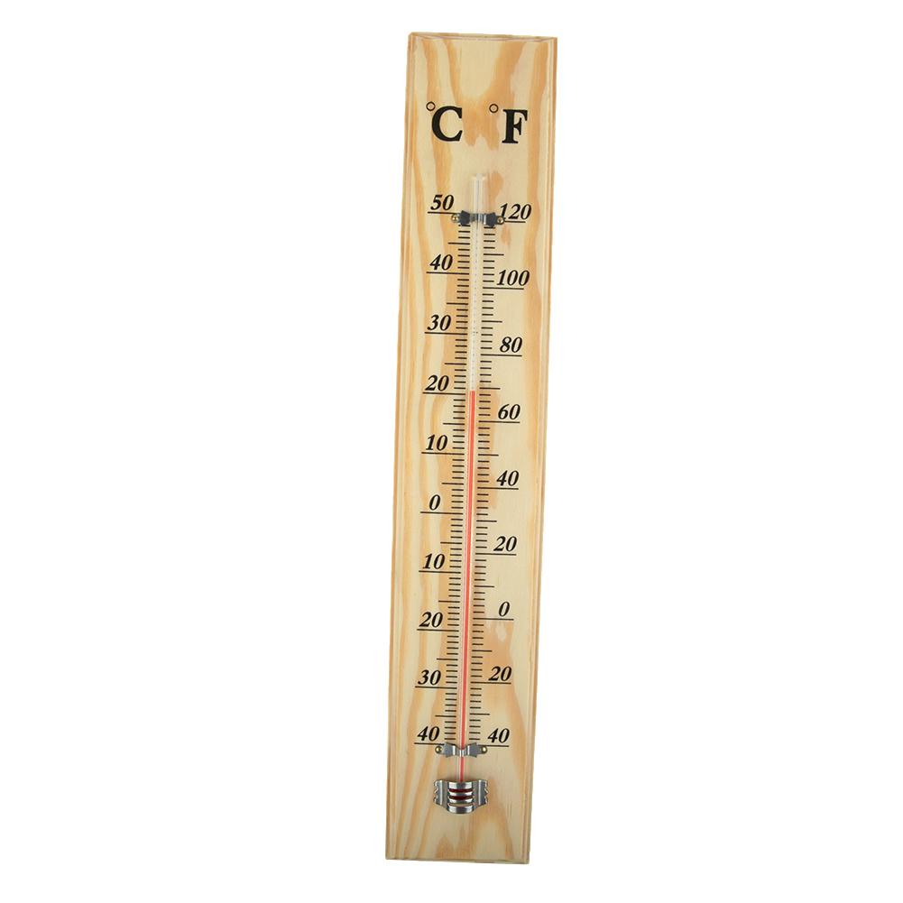 Werkzeug Holzthermometer Outdoor Holz 40cm X 7cm X 1cm Gartendekoration Indoor Thermometer Exquisit Hohe Qualität