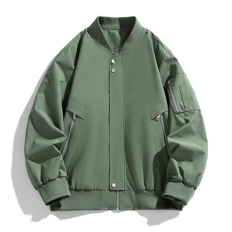 Trendy Korean Version of Simple Urban Commuter Casual Jacket Autumn New Men's Design Baseball Collar Jacket