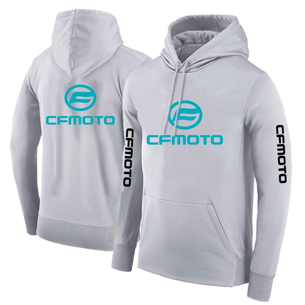 2025 Spring And Autumn Man's Cfmoto Logo Print Solid-Color Popular Pullover Hooded Premium Coat Classic Custom Loose Hoodies