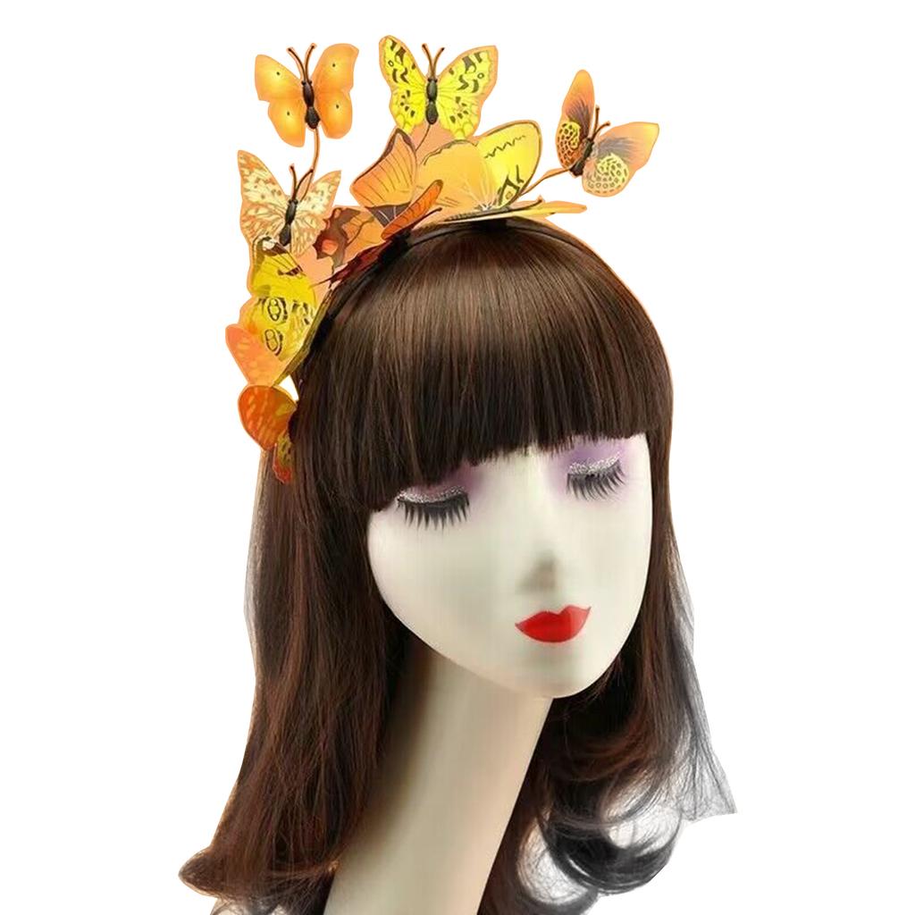 Čelenka 3D Butterfly Butterfly Fascinator Klobouk Tea Party Hat Butterfly Headpiece Butterfly HairBand Butterfly Hair Hoop