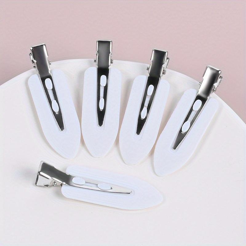 

10pcs No Bend Hair Clips, Curly Hair Pin Clips, No Crease Hair Clips For Makeup Application Diy Charms белый