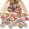 50PCS 15MM Wood Buttons, Vintage Wood Buttons with 2 Holes for DIY Sewing Craft Decorative
