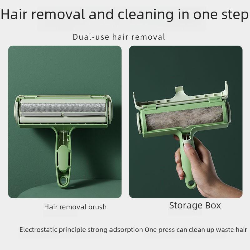 Two-Way Pet Hair Remover Roller for Clothing and Sofa - Automatic Cat, Dog, or Frog Hair Cleaner.