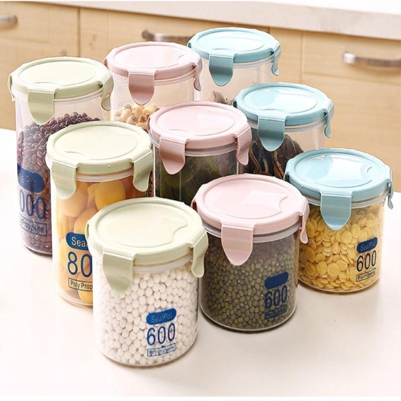 Contenitore in Plastica per Cereali Secchi Scatola Contenitore Scatola a Conchiglia Contenitore Ermetico per Alimenti