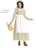 Yellow Floral Scarf Colonial Girl Pastoral Dress - Explorer Outfit Long Grassland Style