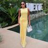 2025 European & American Autumn Slimming Backless Ribbon Dress