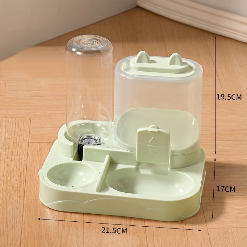 Gravity-Fed Automatic Feeder Dog Cat Food Bowl With Water Dispenser Large Capacity Pet Food Storage Dispenser Pet Supplies