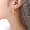 Simple Lightweight Non-fading Geometric Stud Earrings Plated with Real Gold, Fashionable Titanium Steel Jewelry for Women