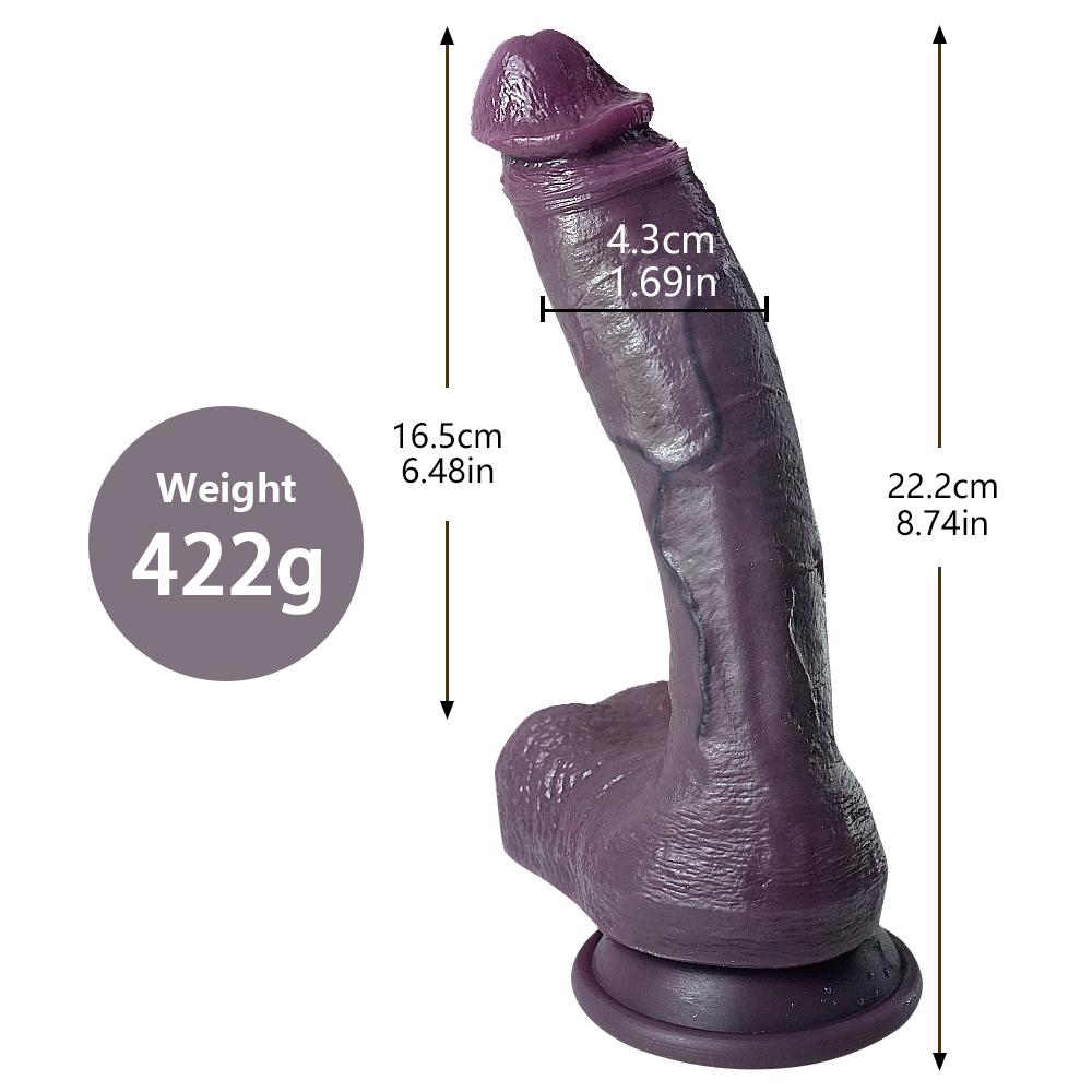 Super Size Purpureus Tyrannosaurus Künstlicher Phallus Weiblicher Dildo Flüssigsilikon Penis Weiblicher Masturbator Sexspielzeug