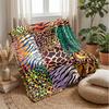 Safari Animal Prints Collage 1 Theme blanket Lightweight Warm Flannel Blanket Decorative Throw Blanket for Home Decoration