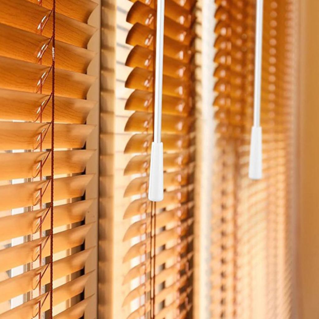 Window Blind Wand Rods 43cm Silver Fiberglass Blind Rod Hooks and Grip for Easy Control