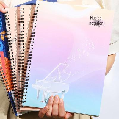 Caiet Profesional de Partituri pentru Practică pentru Studenți - Mare, Mediu, Mic - Hârtie cu Portativ Îngroșată pentru Pian