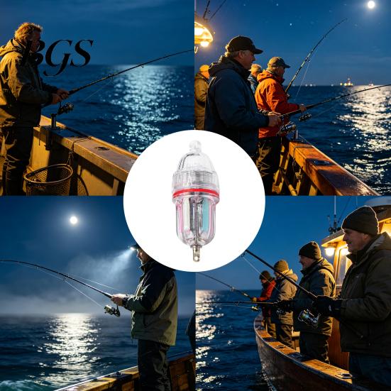 Fischfanglicht mit Blitzeffekt LED Fischanziehlicht, Tauchbare wasserdichte Locklampe, Unterwasser blinkende Anziehhilfe Meereszubehör