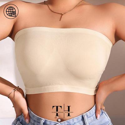 Trägerloses One-Shoulder Bandeau Wickel-Brustbinder-BH für Damen – Stoßfest, Übergröße, Kleines Westen-Dessous