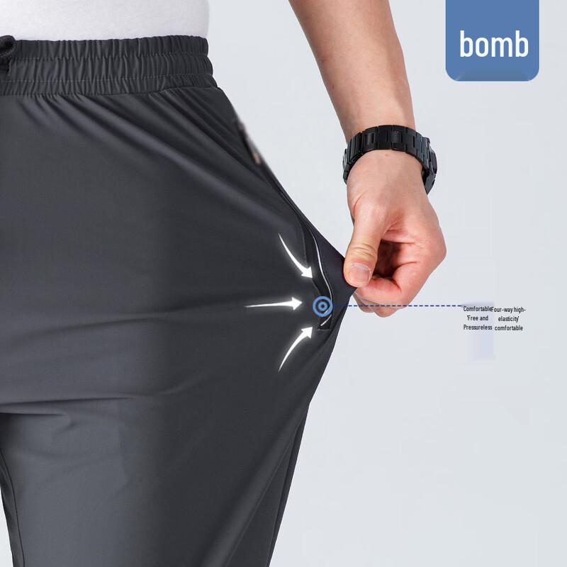 Men's High-Stretch Straight-Leg Casual Trousers