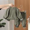 Kids Casual Long-Sleeve Set, Comfortable Daily Wear Outfits
